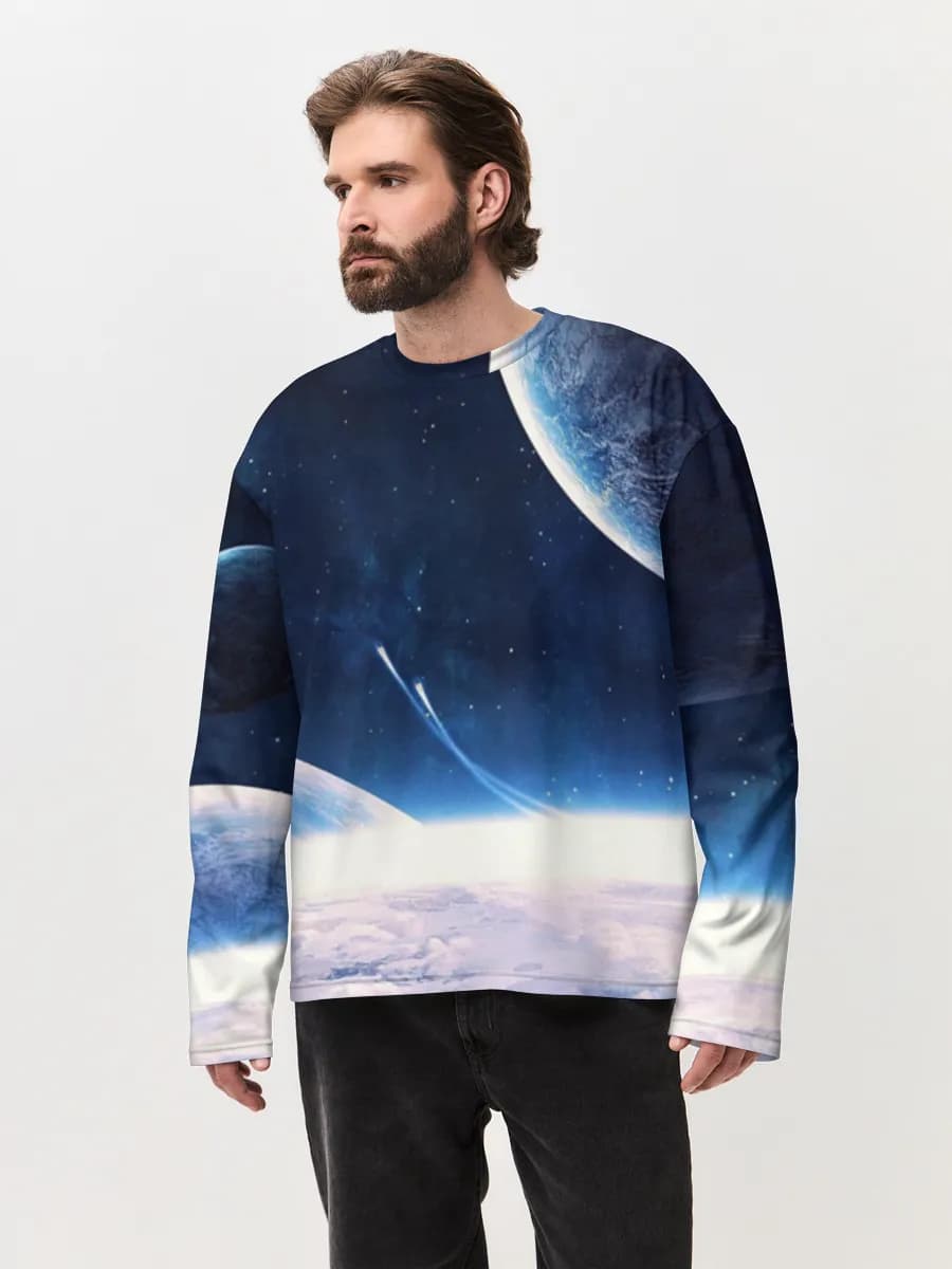 Men's oversized cotton long sleeve
