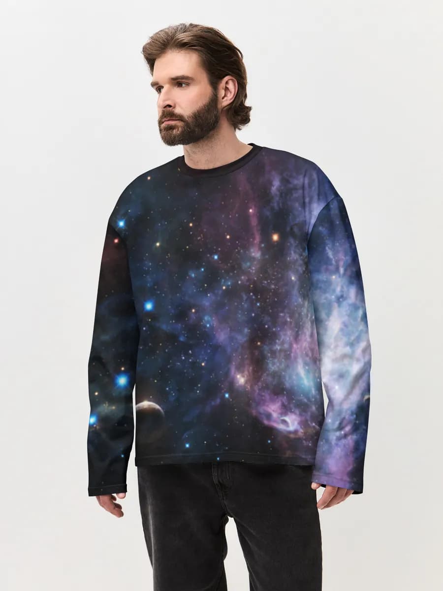 Men's oversized cotton long sleeve