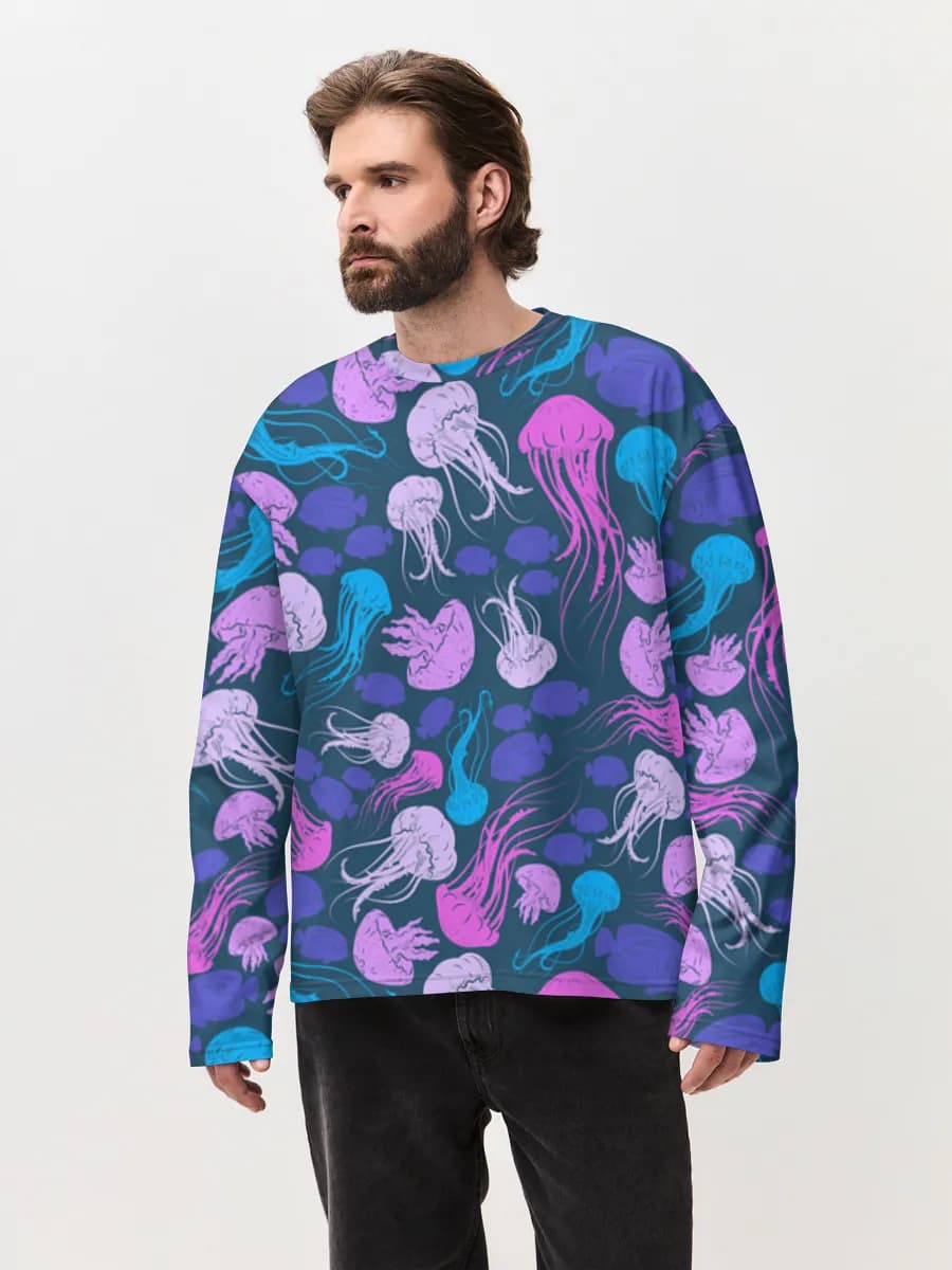 Men's oversized cotton long sleeve