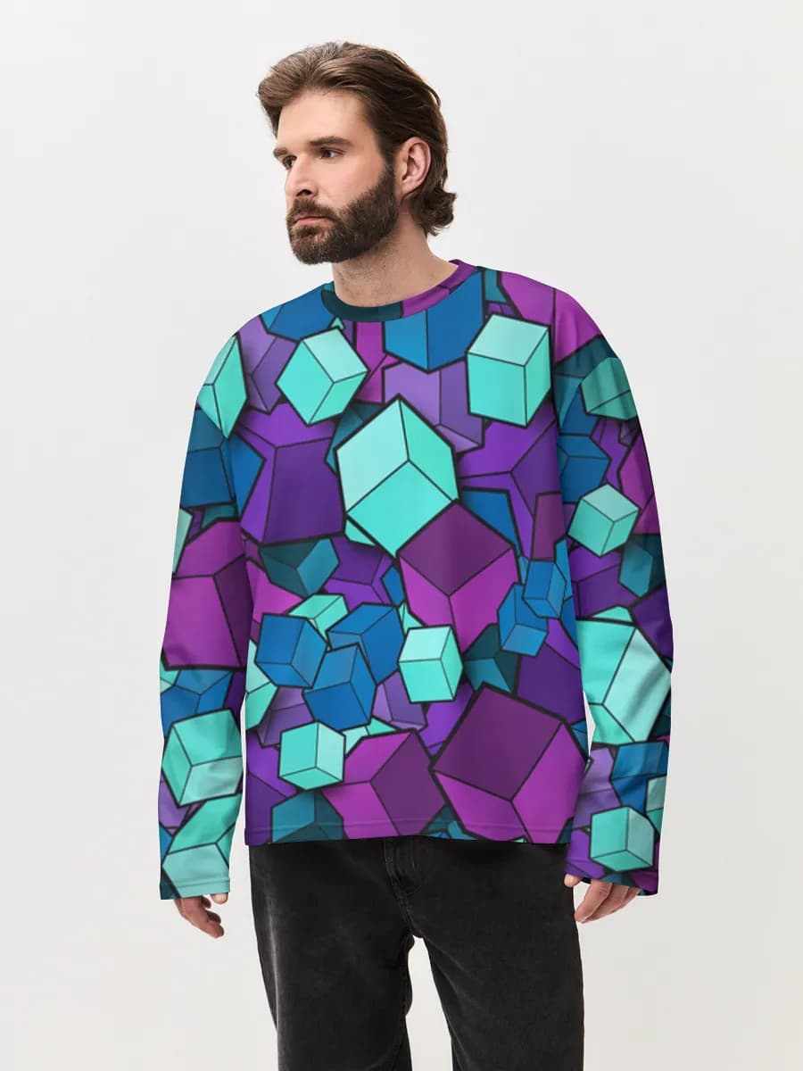 Men's oversized cotton long sleeve