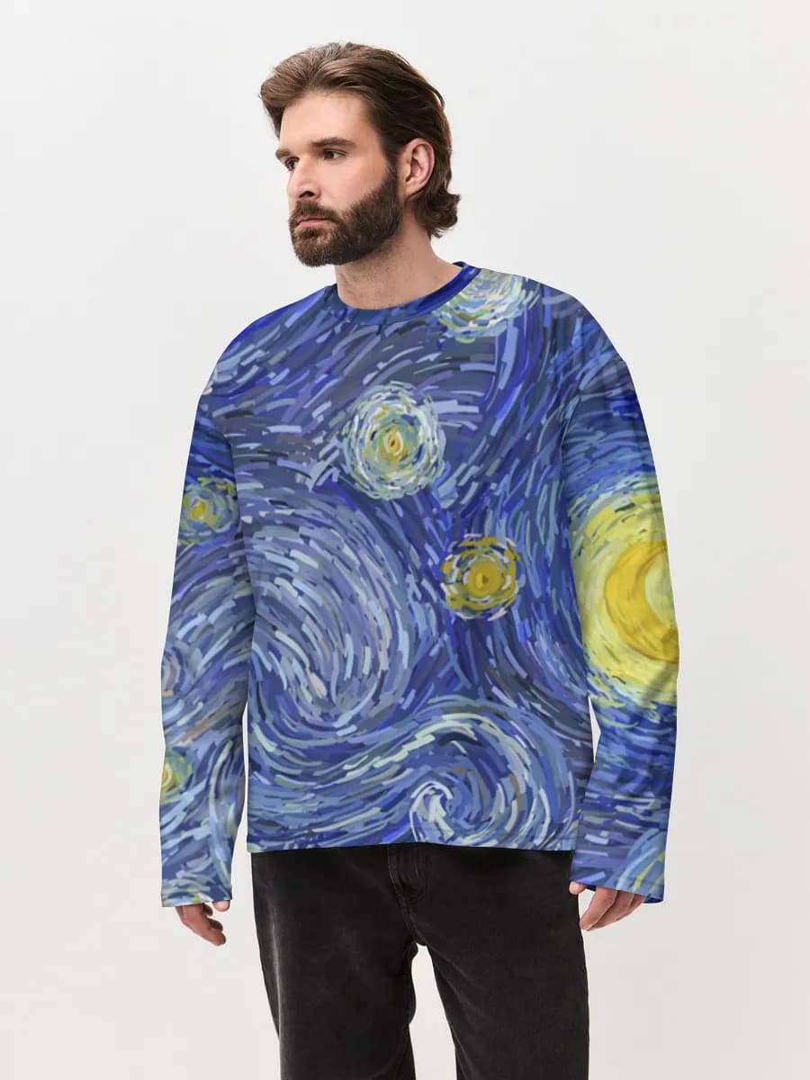 Men's oversized cotton long sleeve