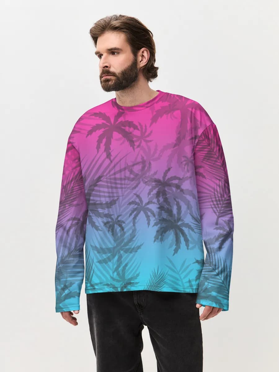 Men's oversized cotton long sleeve