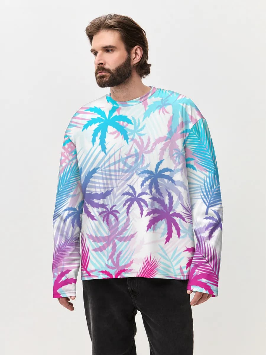 Men's oversized cotton long sleeve