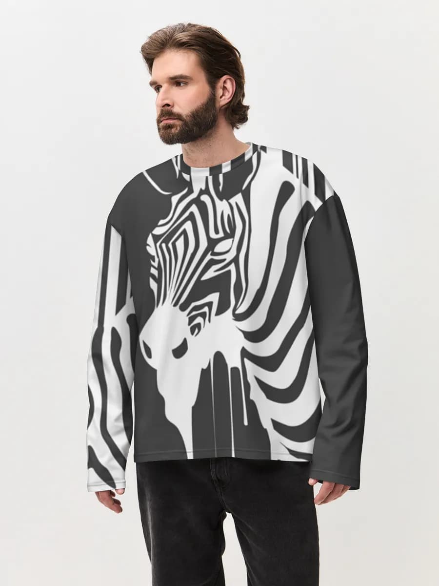 Men's oversized cotton long sleeve