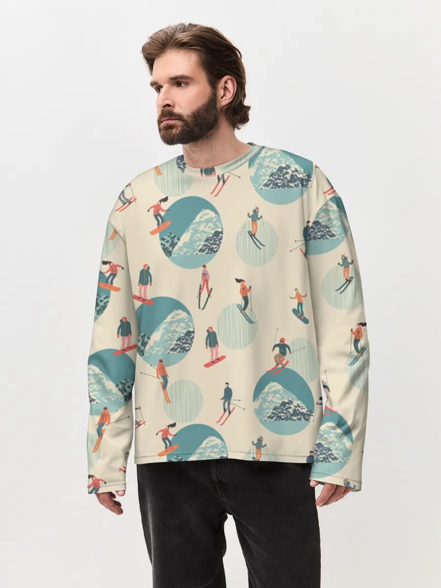 Men's oversized cotton long sleeve