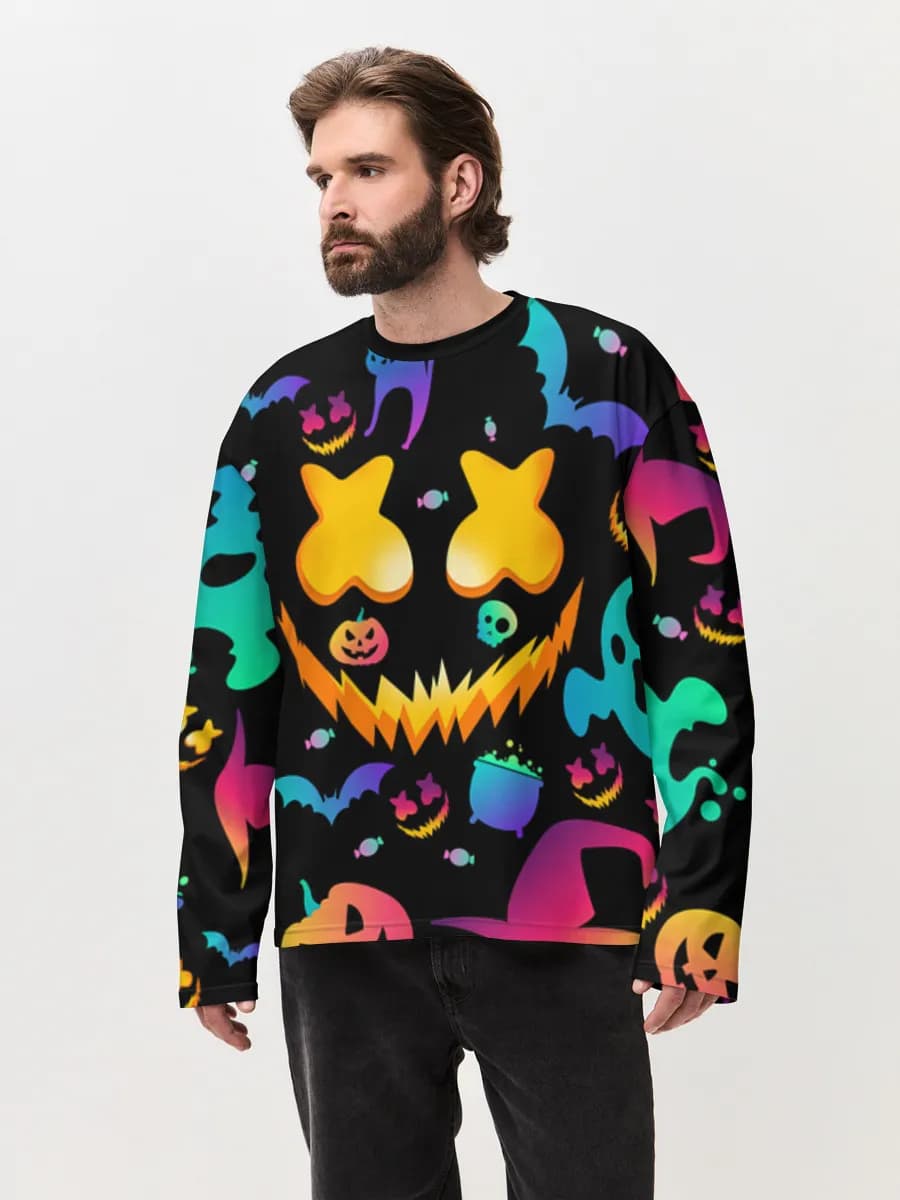 Men's oversized cotton long sleeve