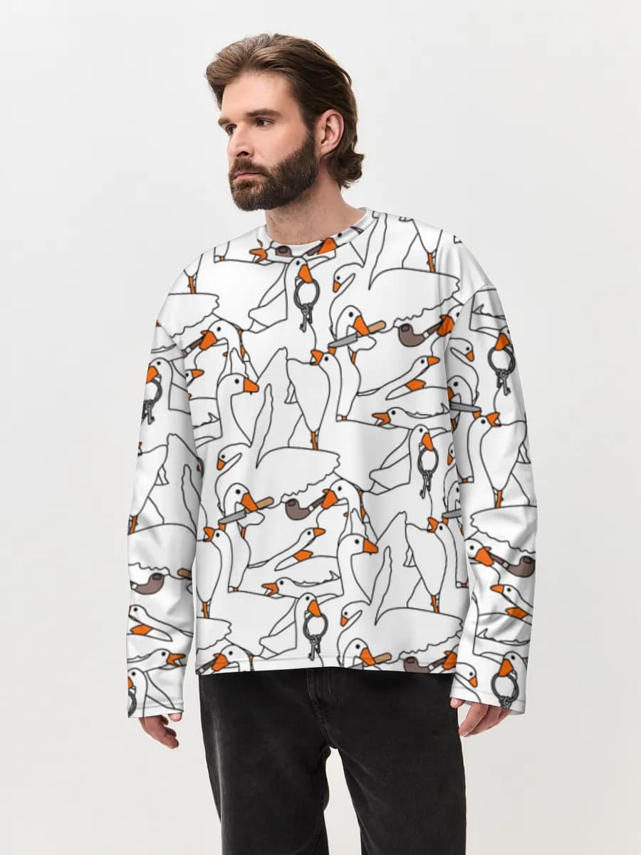 Men's oversized cotton long sleeve