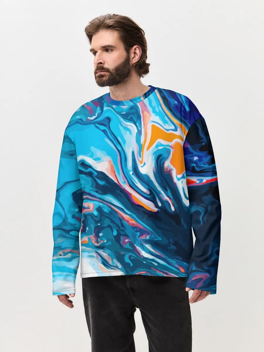 Men's oversized cotton long sleeve
