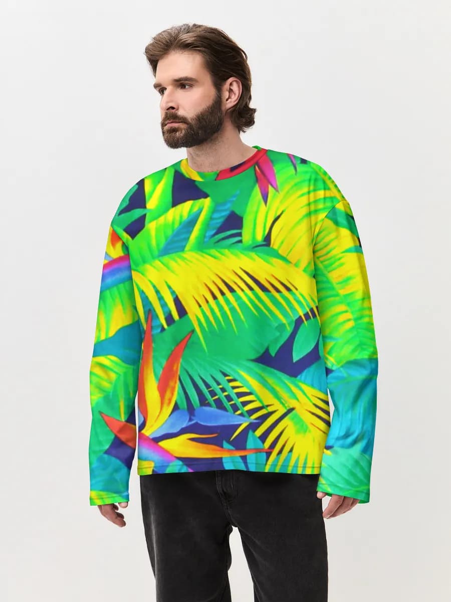 Men's oversized cotton long sleeve