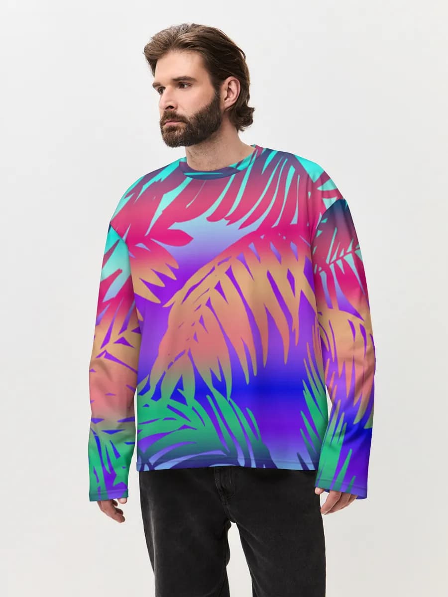Neon Palm Leaves