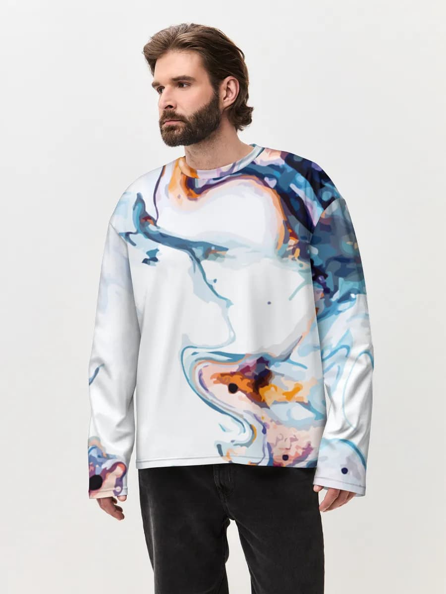 Men's oversized cotton long sleeve