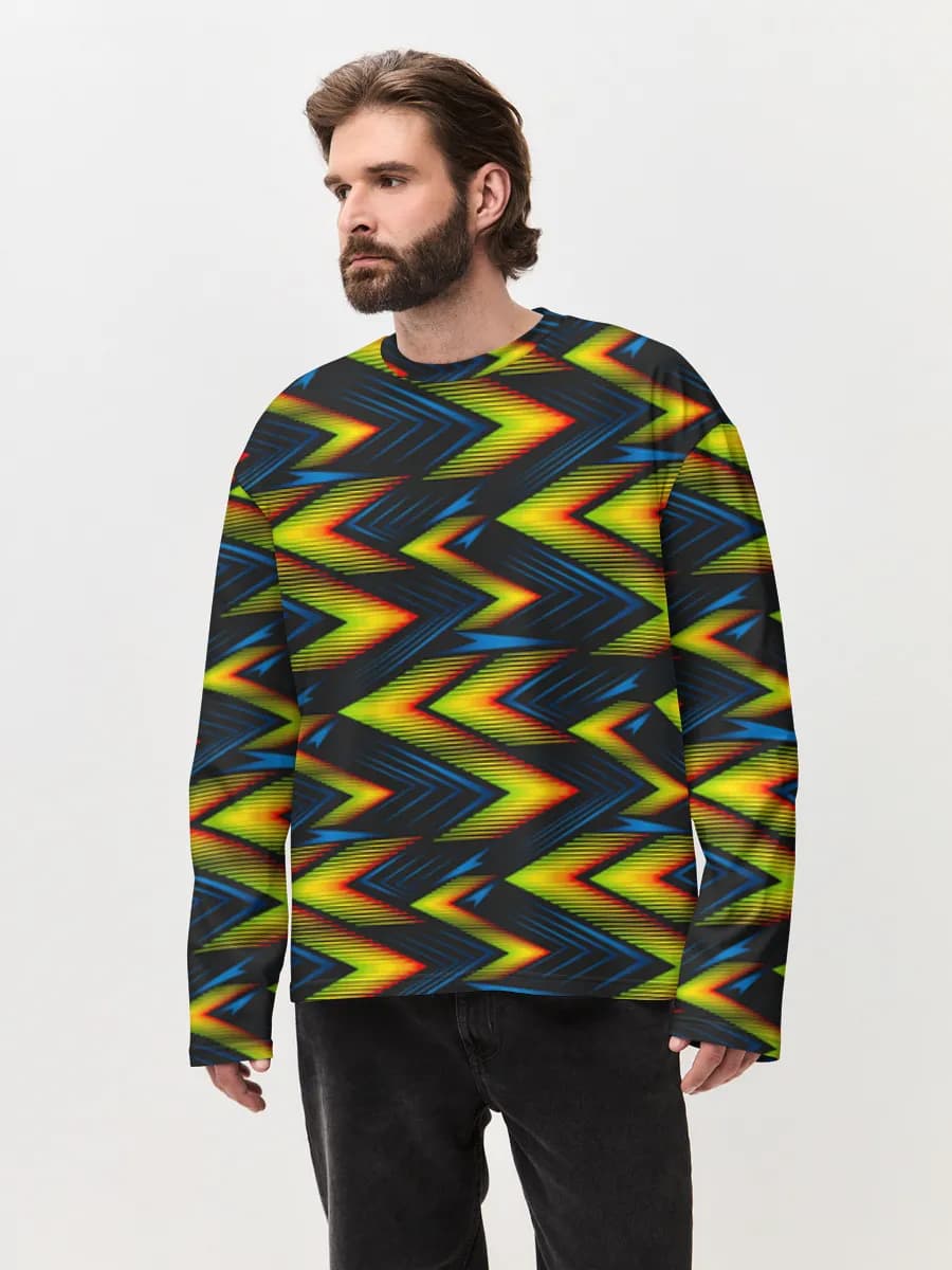 Men's oversized cotton long sleeve
