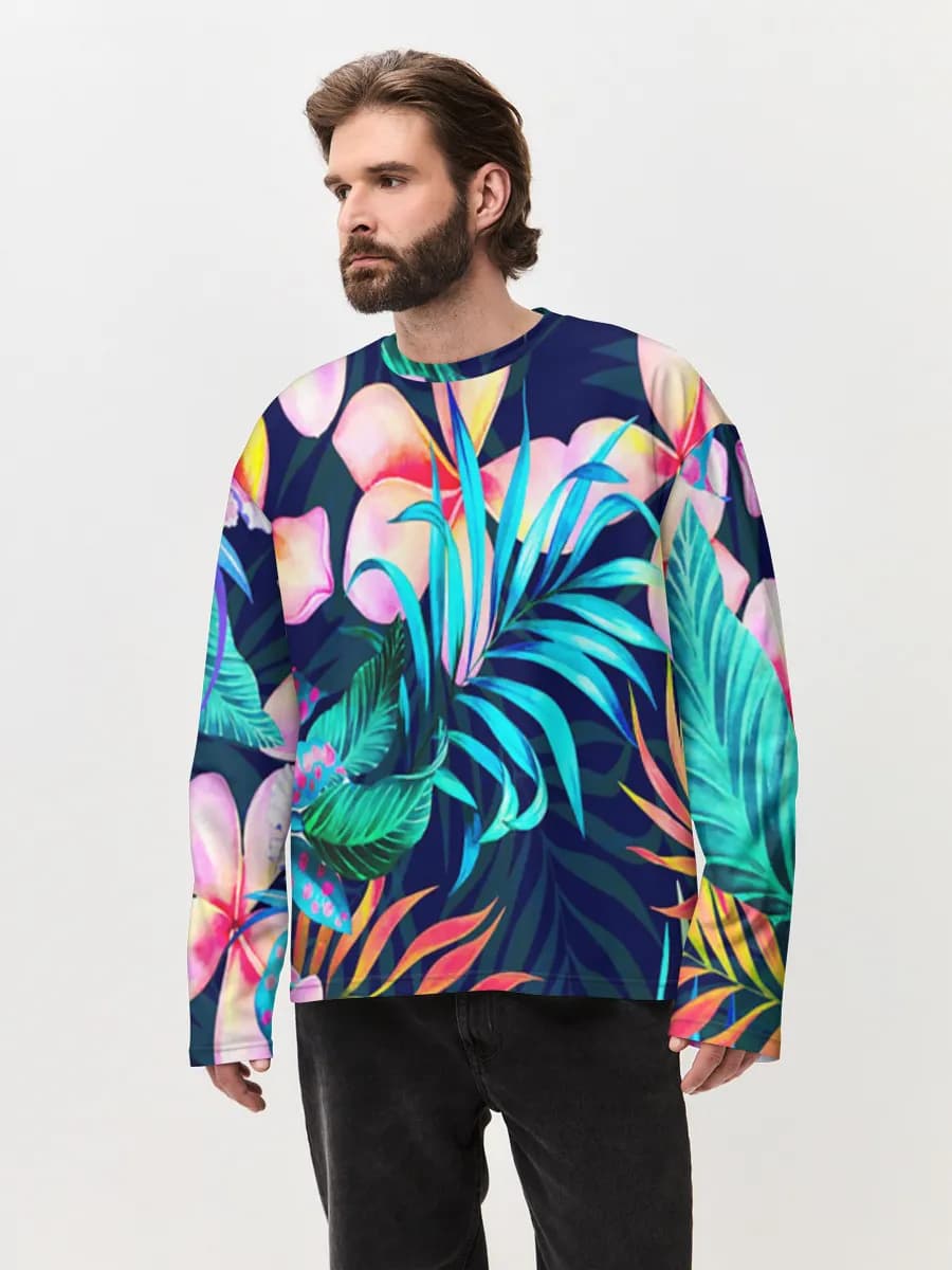 Men's oversized cotton long sleeve