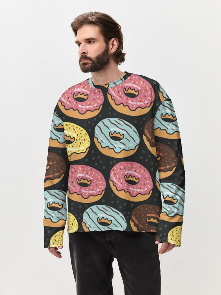 Men's oversized cotton long sleeve