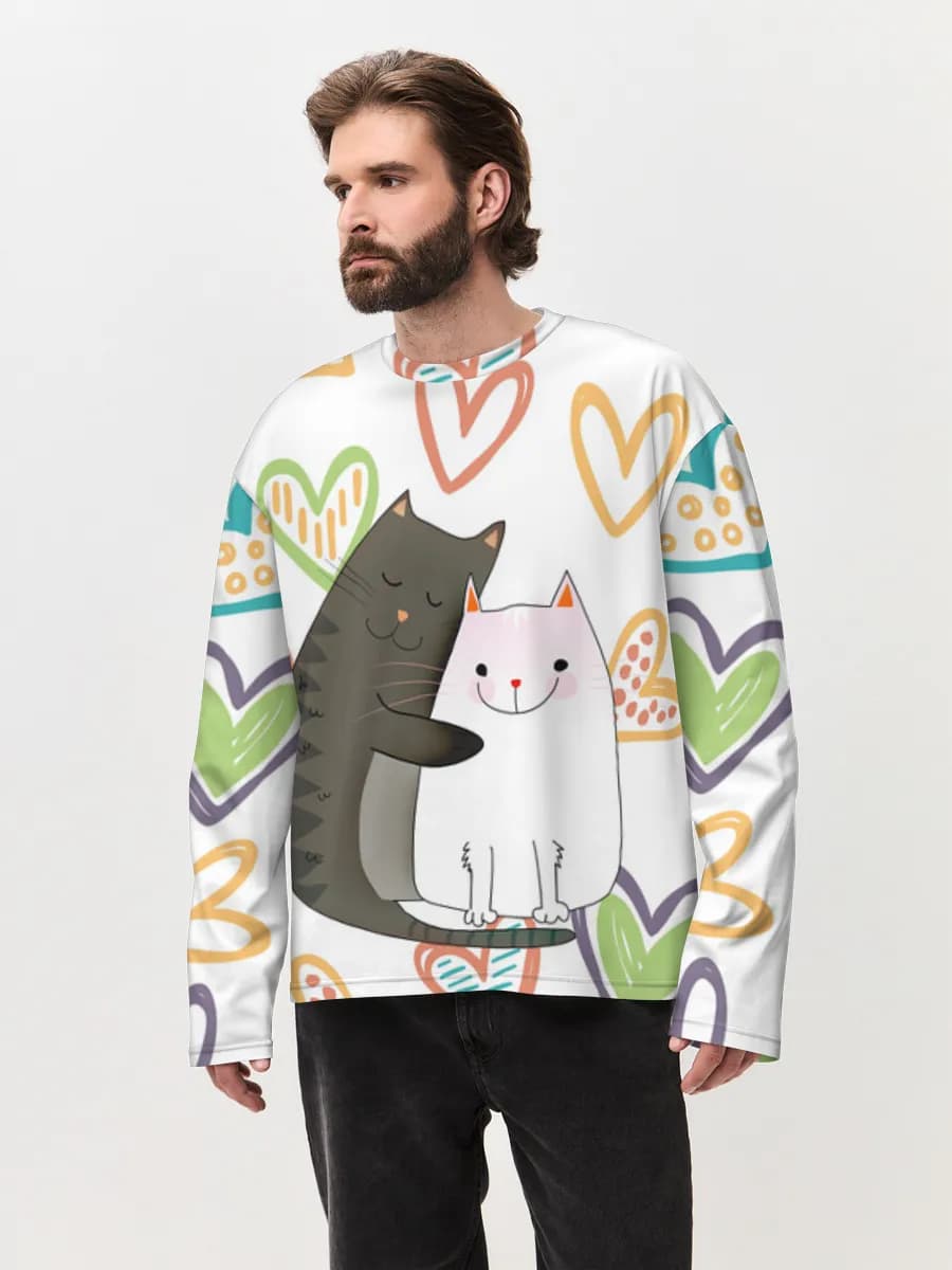 Men's oversized cotton long sleeve