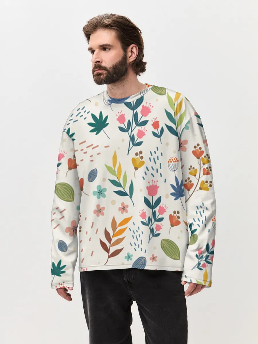Men's oversized cotton long sleeve