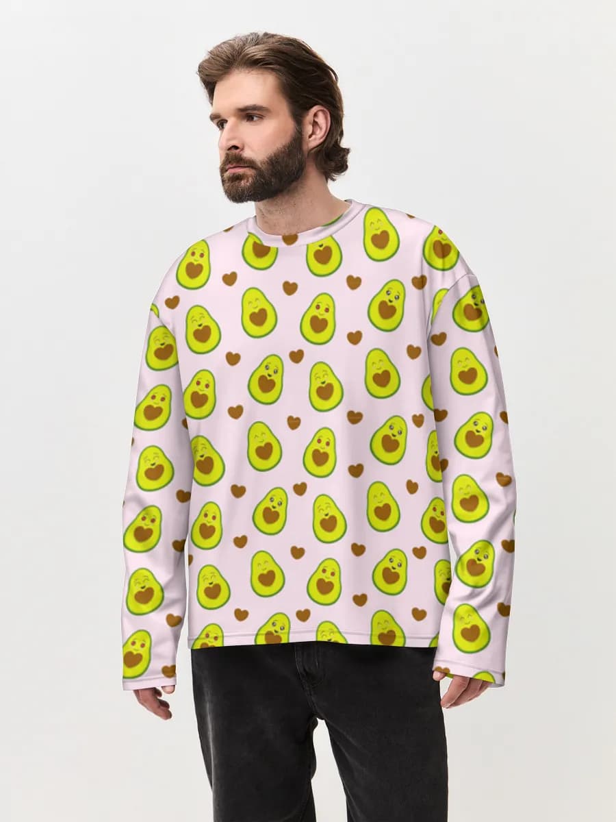Men's oversized cotton long sleeve