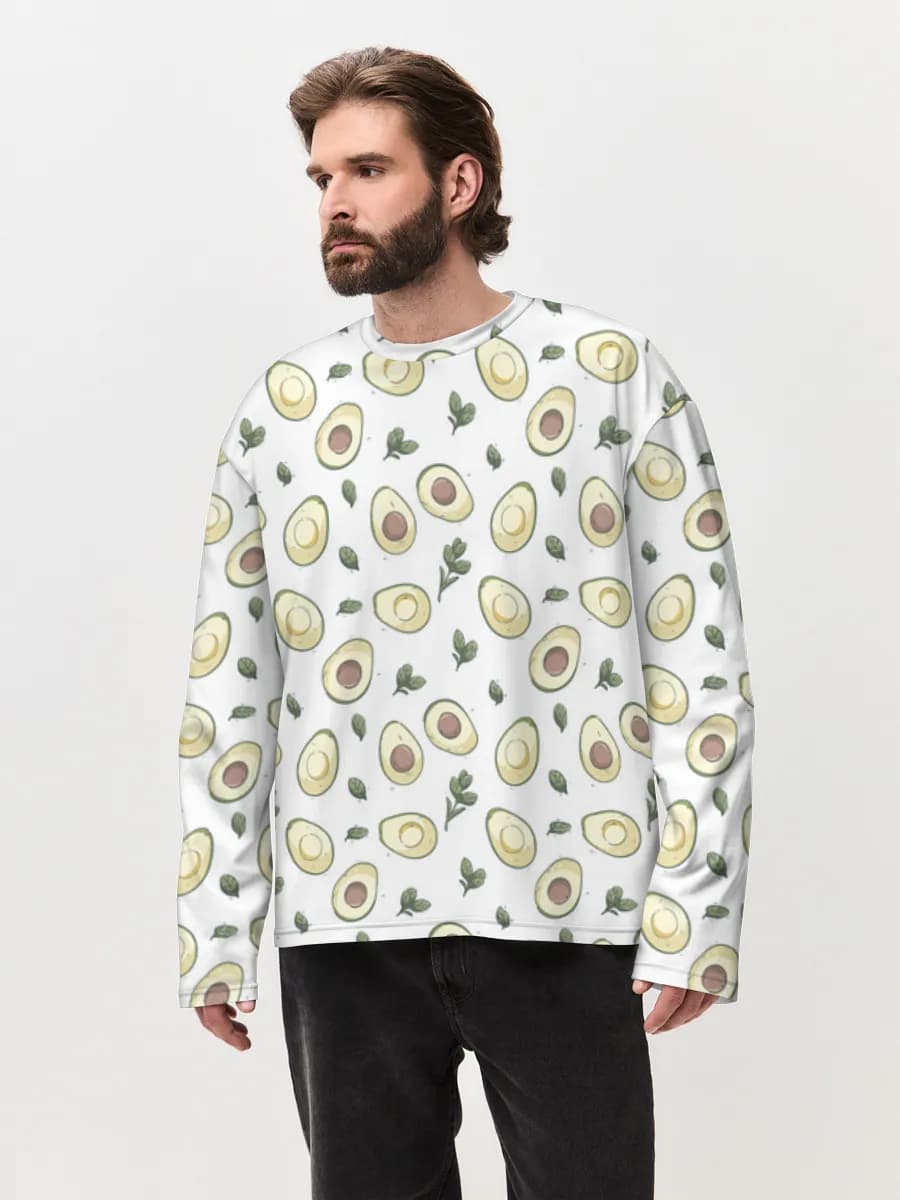 Men's oversized cotton long sleeve