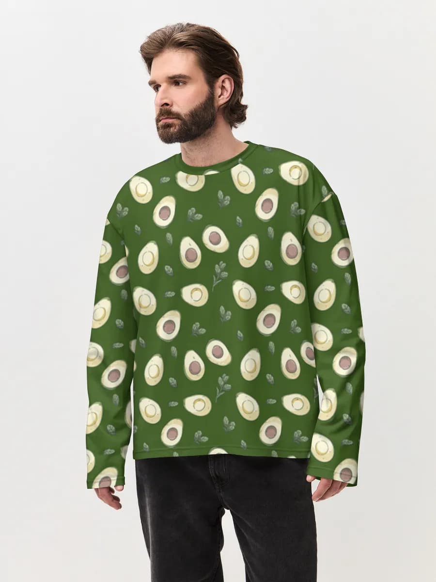 Men's oversized cotton long sleeve