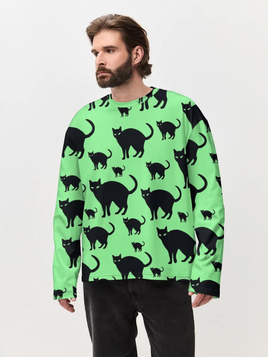 Men's oversized cotton long sleeve