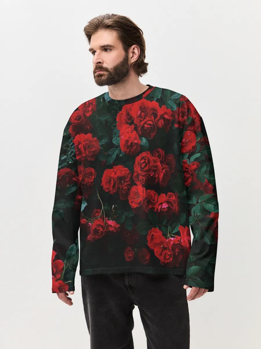 Men's oversized cotton long sleeve