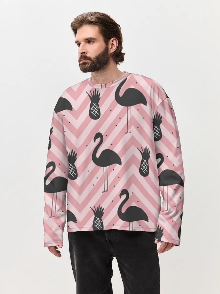 Men's oversized cotton long sleeve
