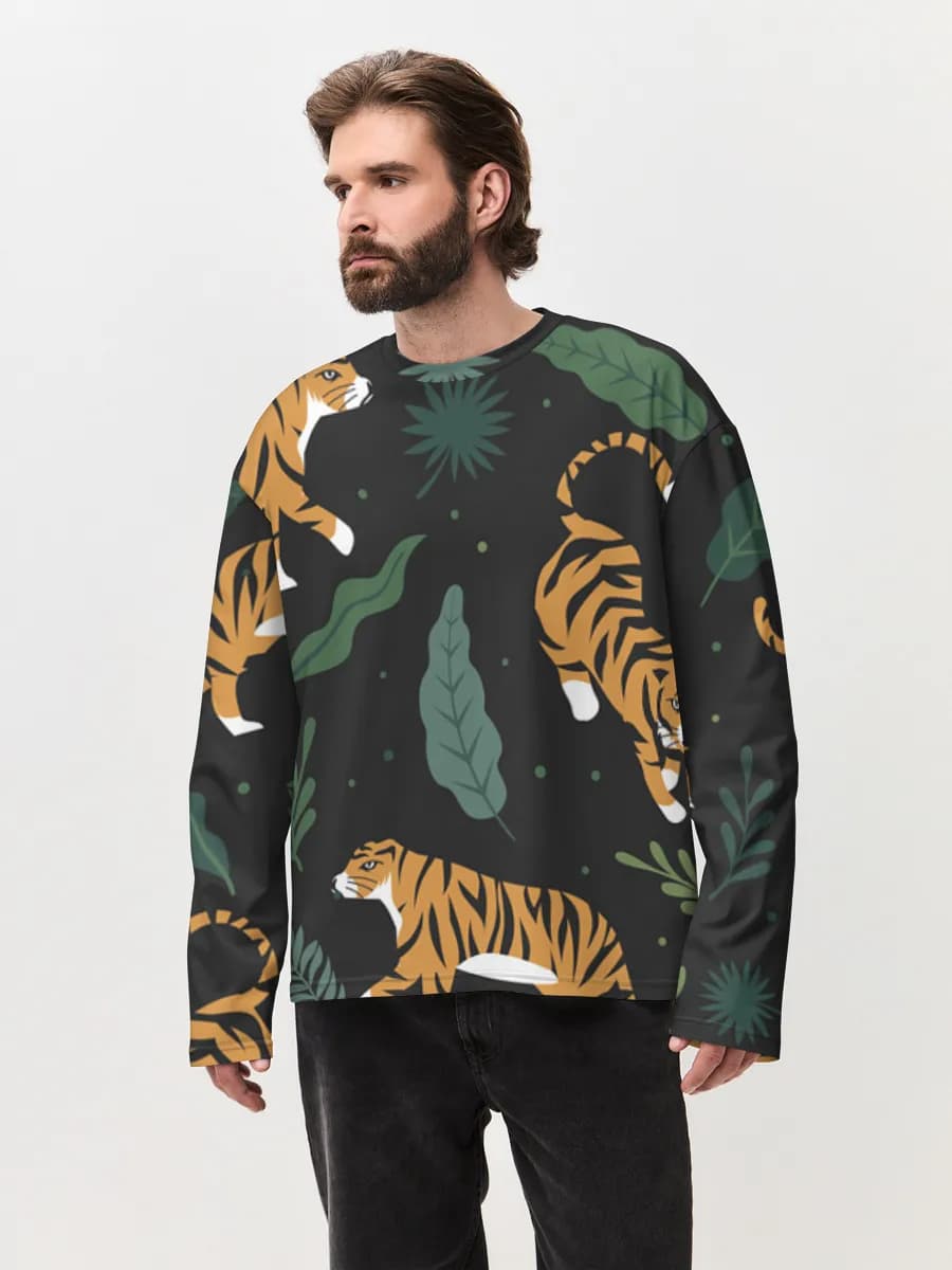 Men's oversized cotton long sleeve