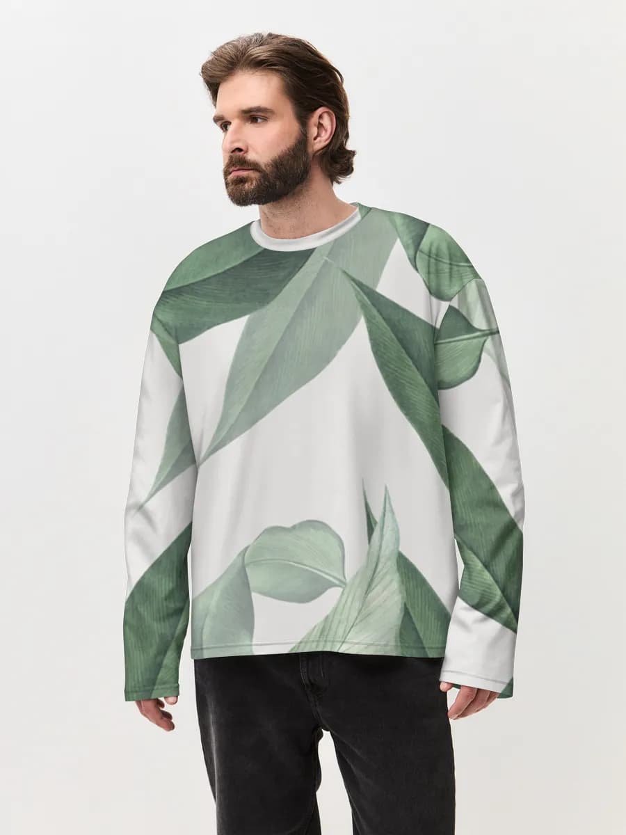 Men's oversized cotton long sleeve
