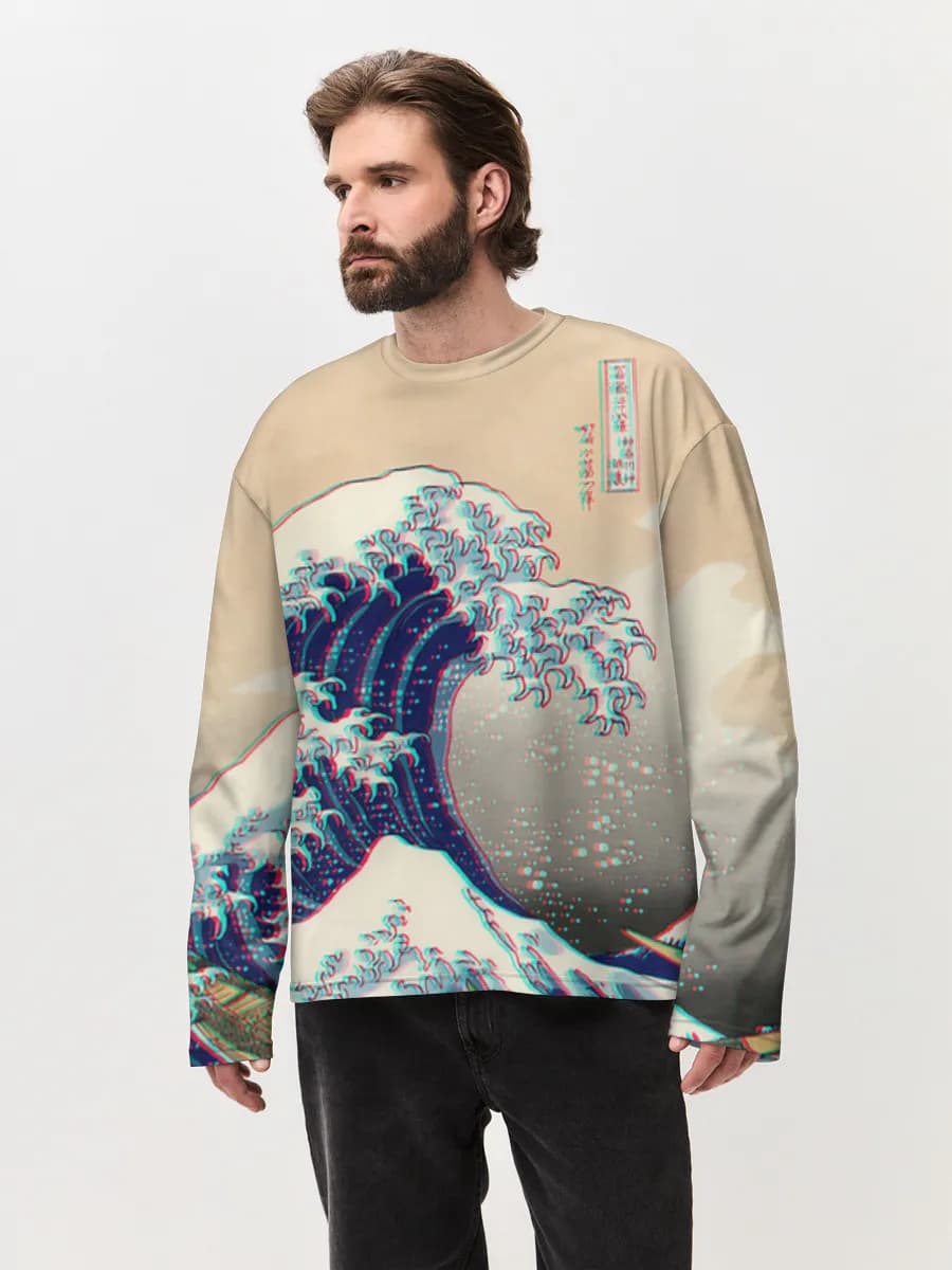 Men's oversized cotton long sleeve