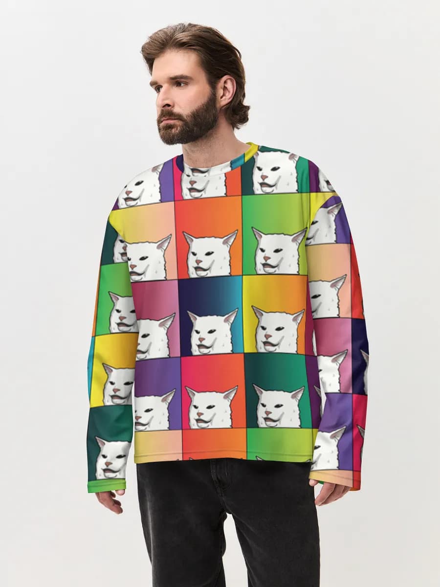 Men's oversized cotton long sleeve