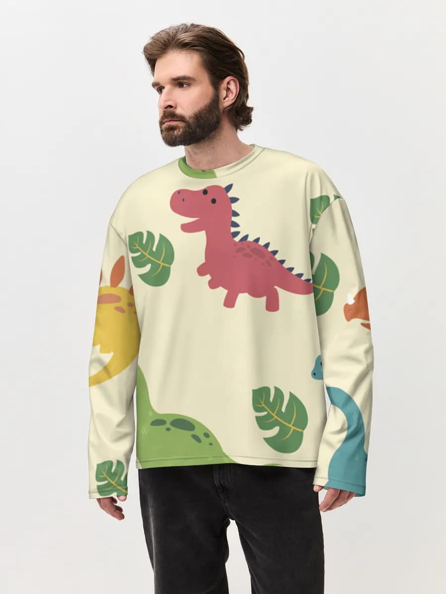 Men's oversized cotton long sleeve