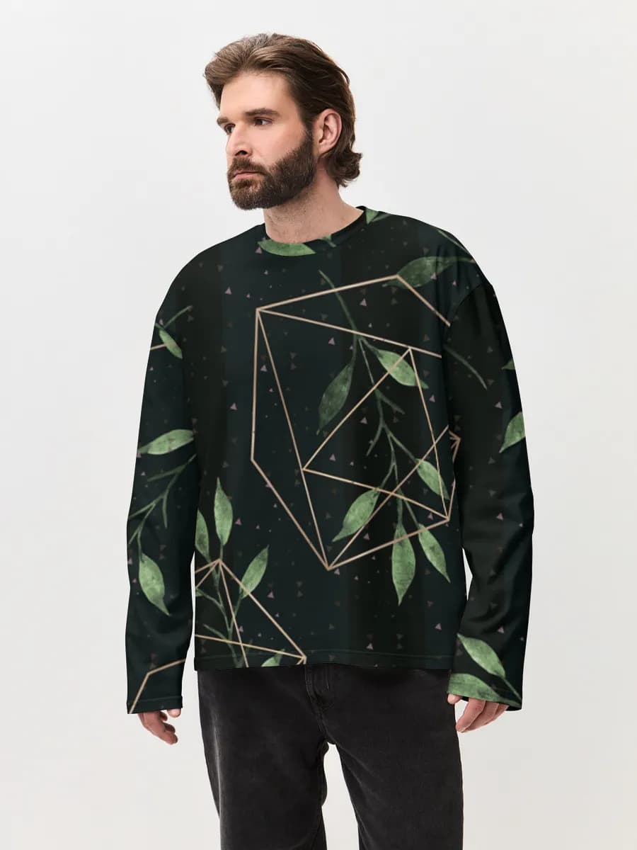 Men's oversized cotton long sleeve