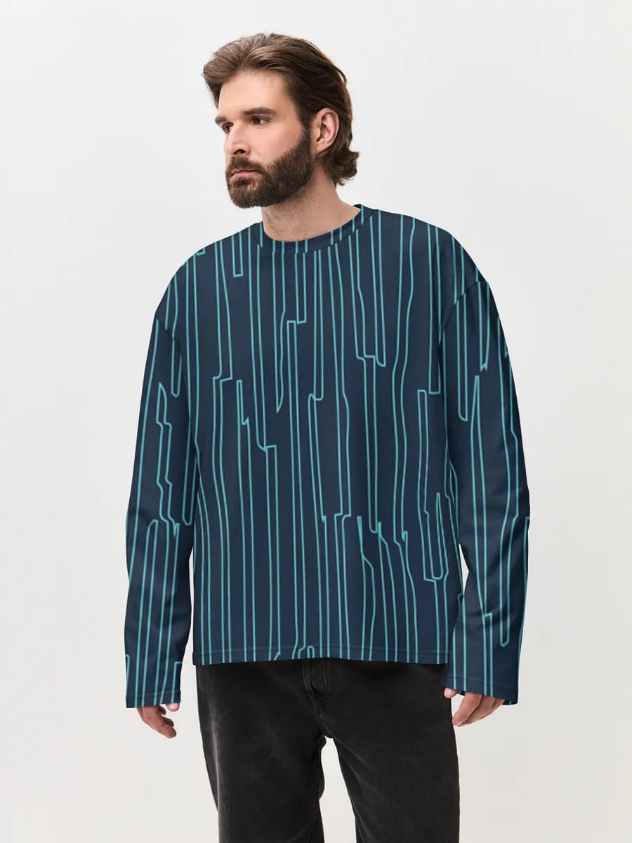 Men's oversized cotton long sleeve