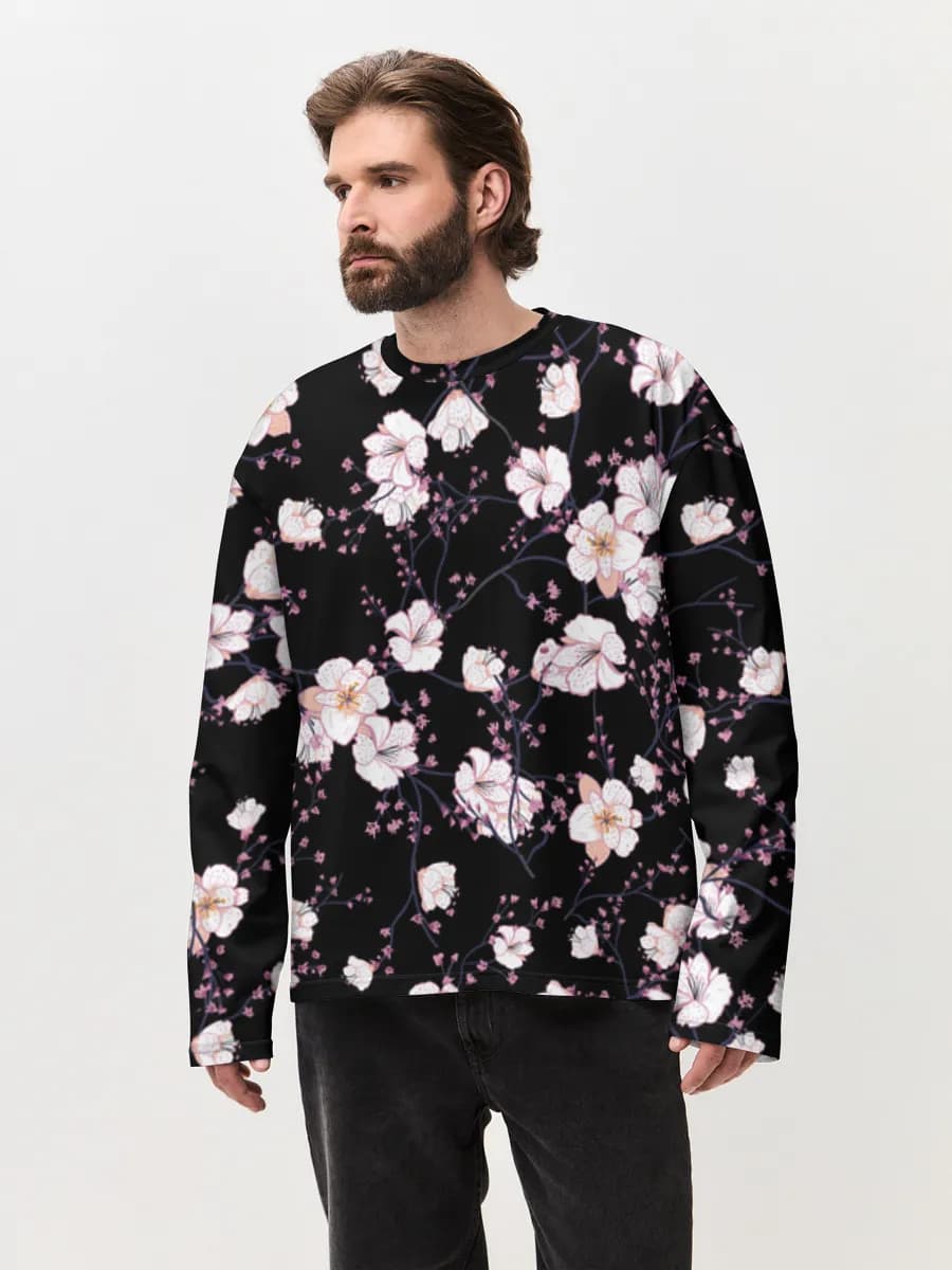 Men's oversized cotton long sleeve