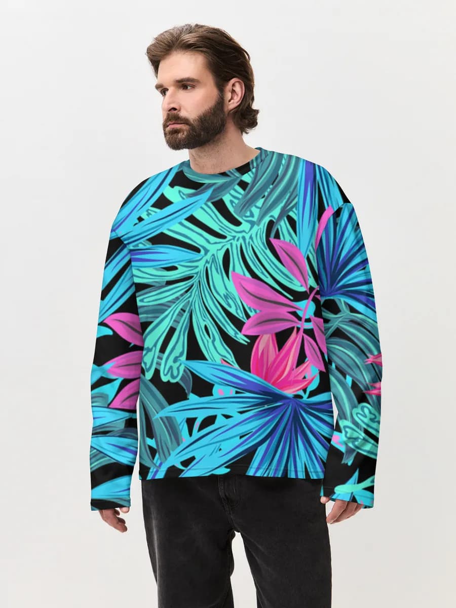 Men's oversized cotton long sleeve