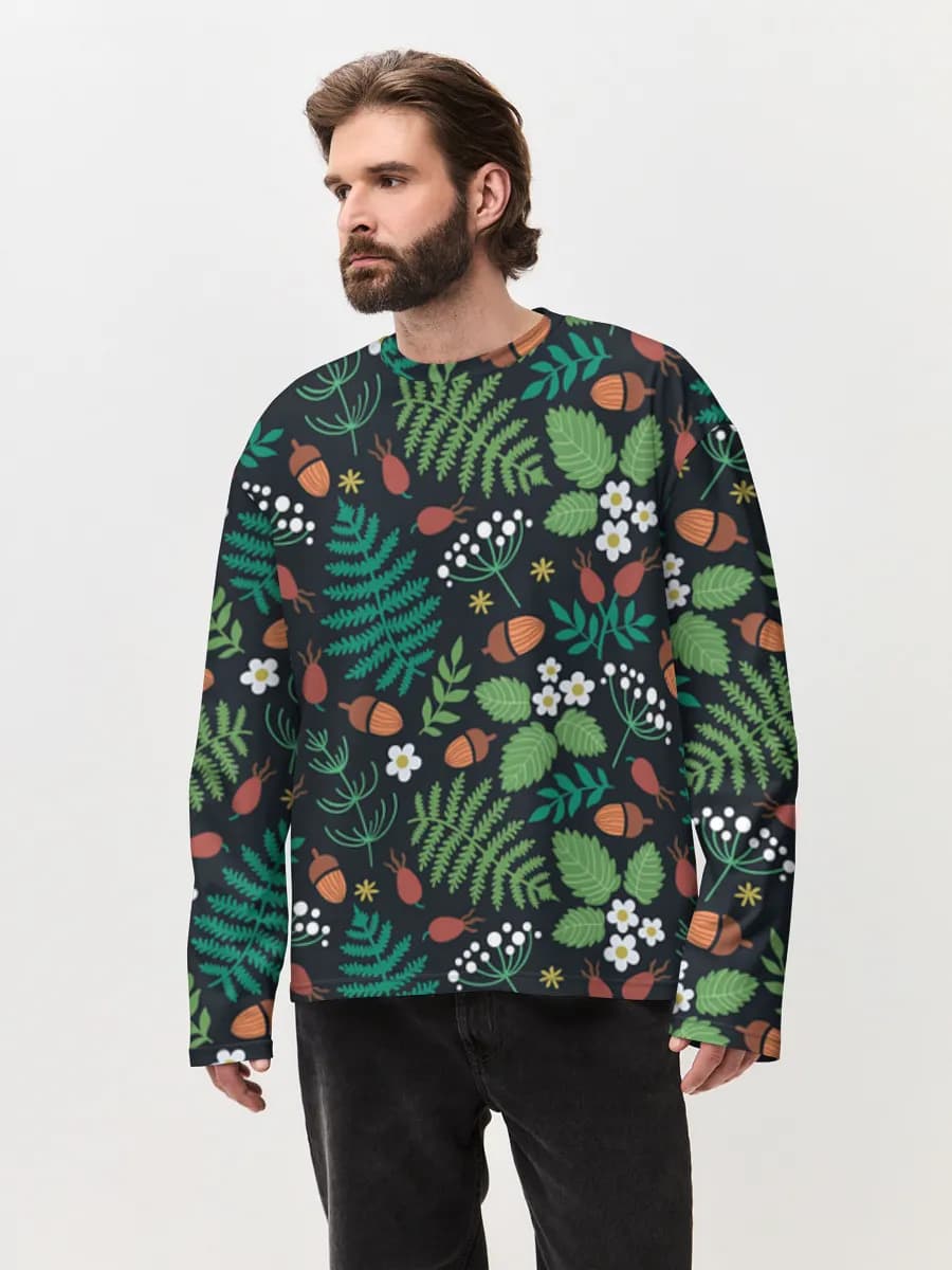 Men's oversized cotton long sleeve