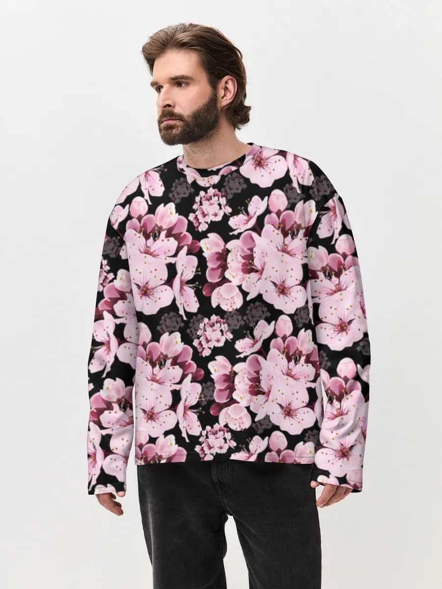 Men's oversized cotton long sleeve