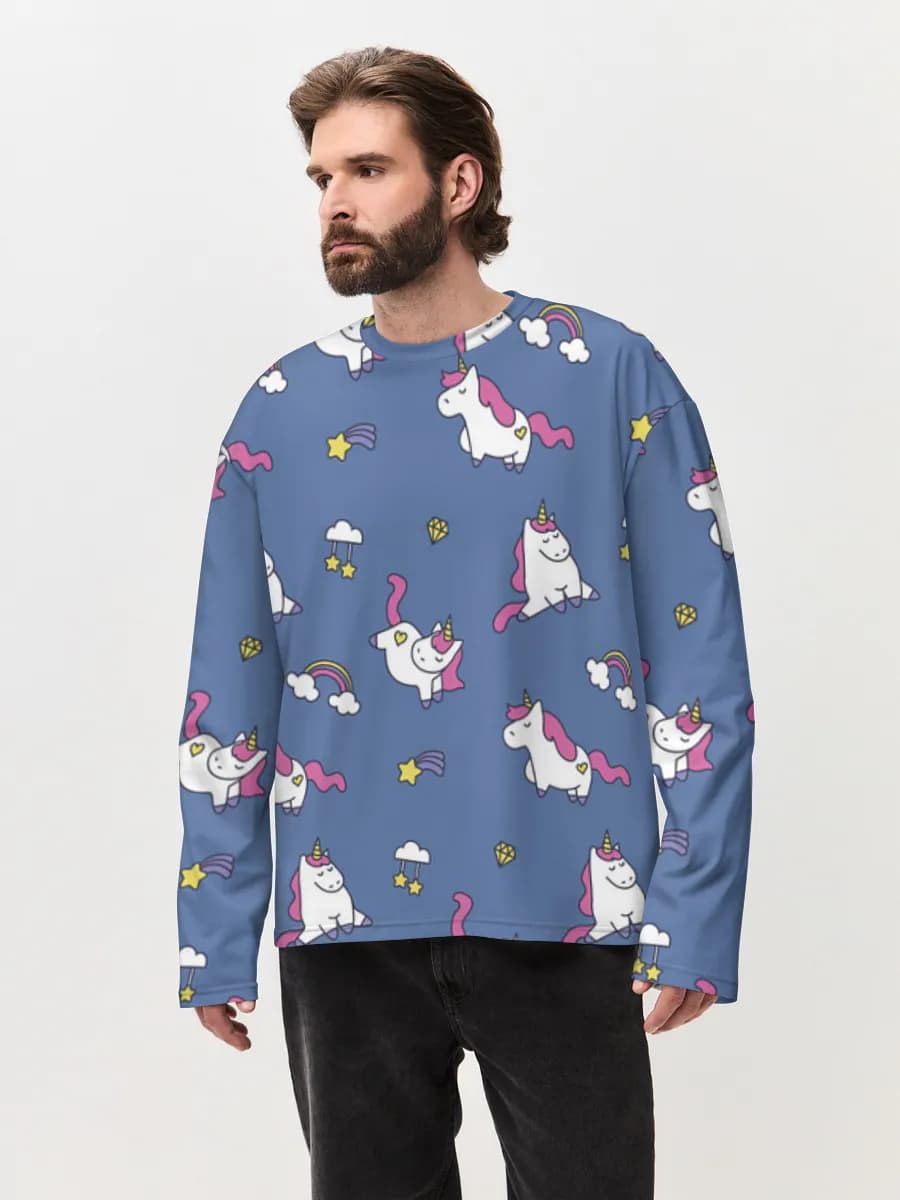 Men's oversized cotton long sleeve