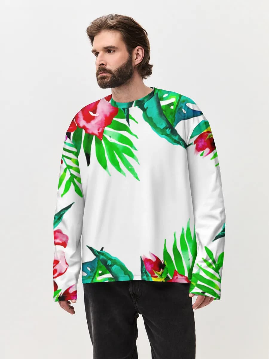 Men's oversized cotton long sleeve