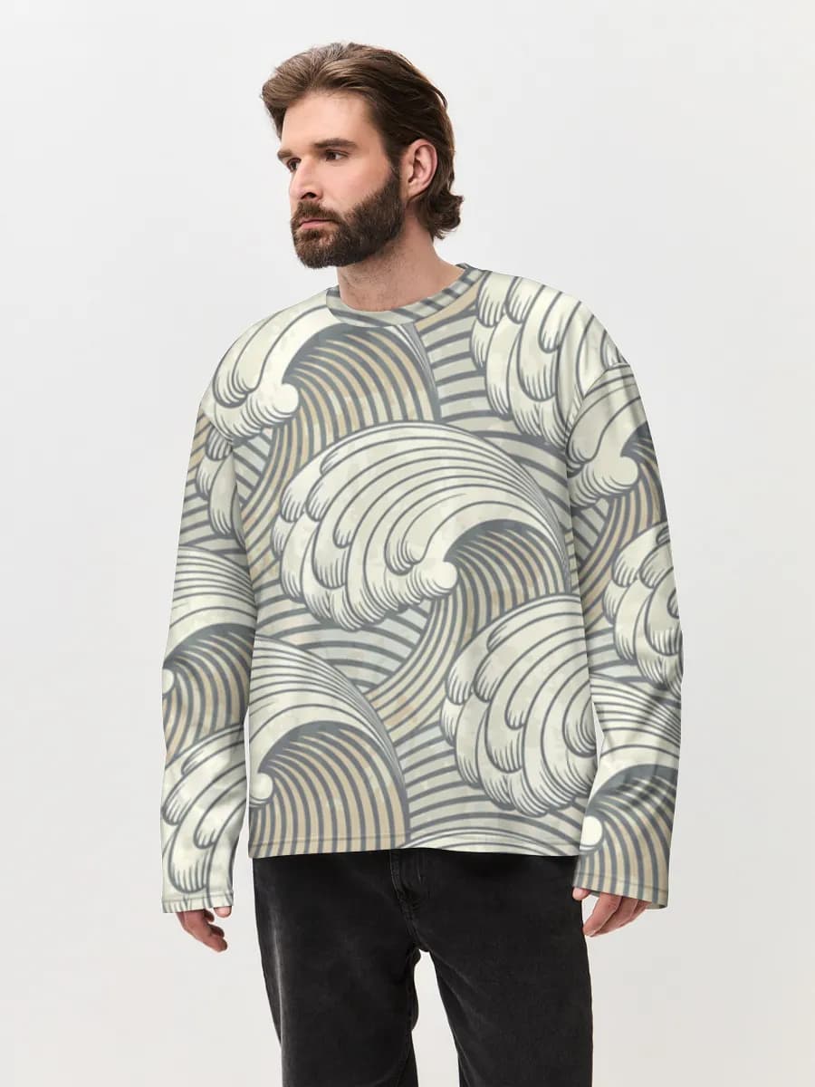 Men's oversized cotton long sleeve