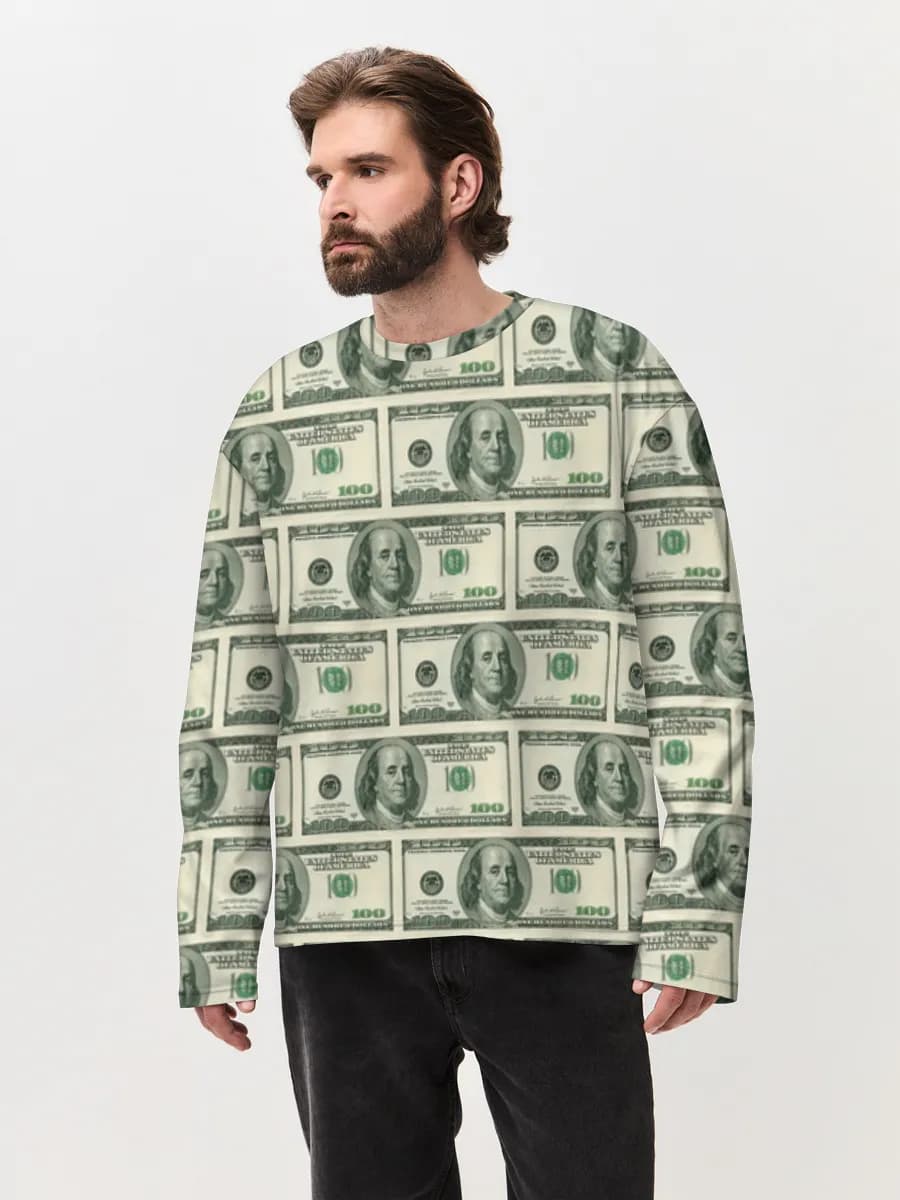Men's oversized cotton long sleeve