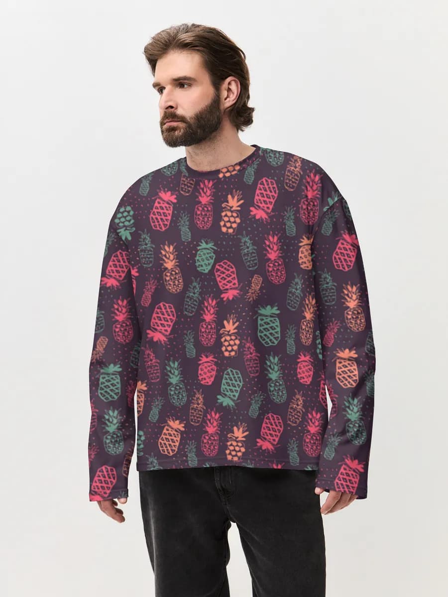 Men's oversized cotton long sleeve