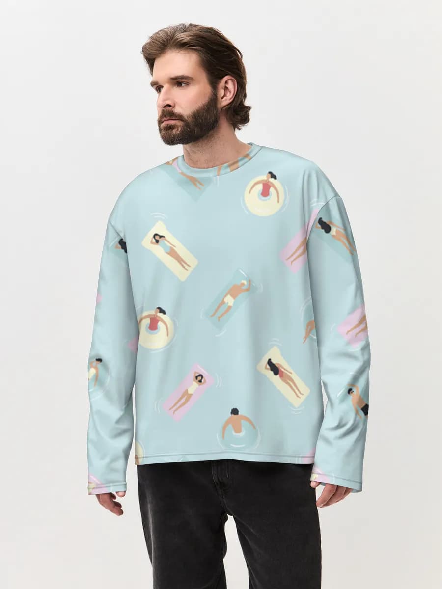 Men's oversized cotton long sleeve