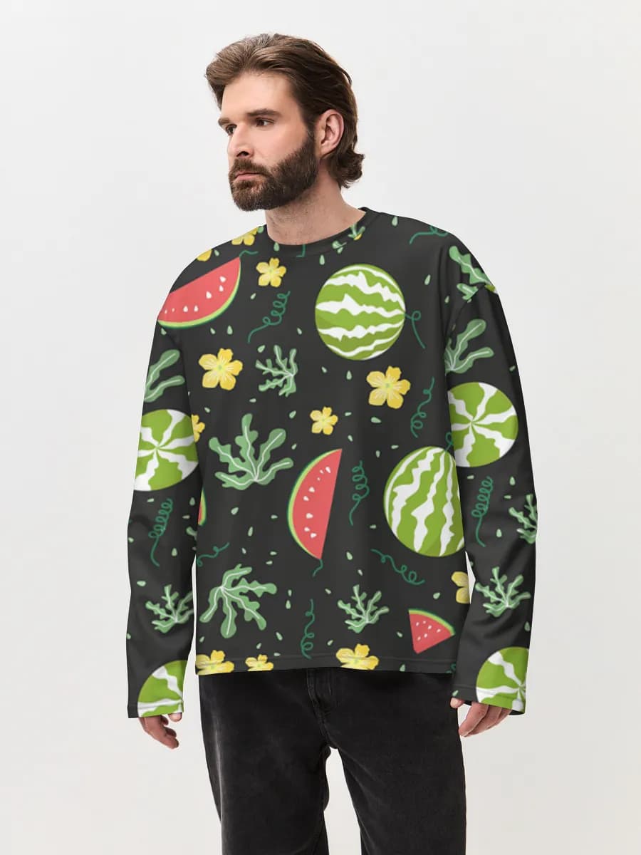 Men's oversized cotton long sleeve