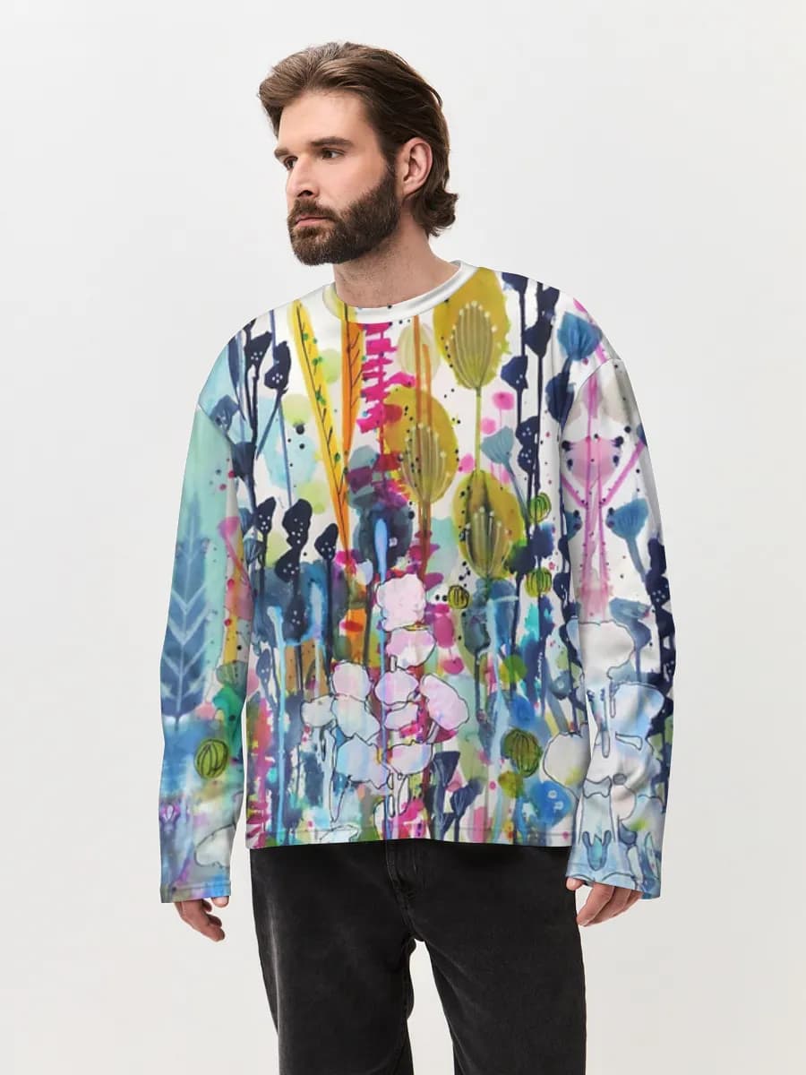 Men's oversized cotton long sleeve