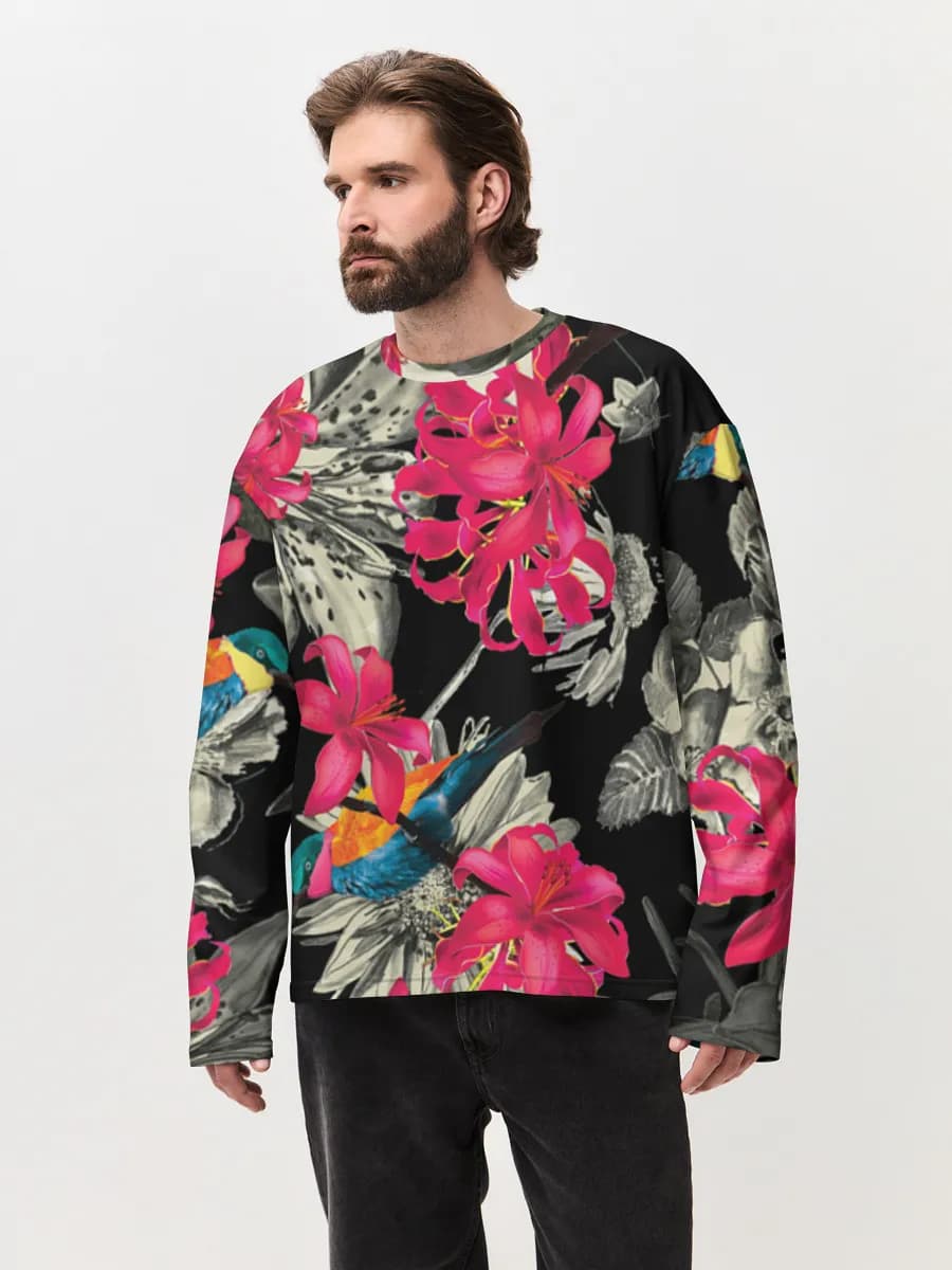 Tropical Birds And Lilies