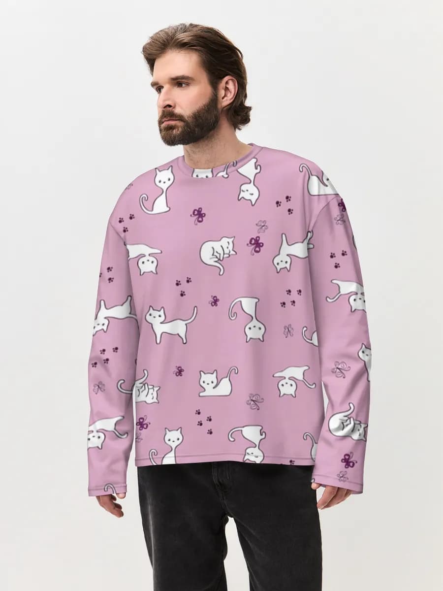 Men's oversized cotton long sleeve