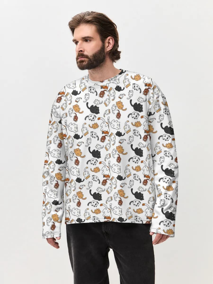 Men's oversized cotton long sleeve
