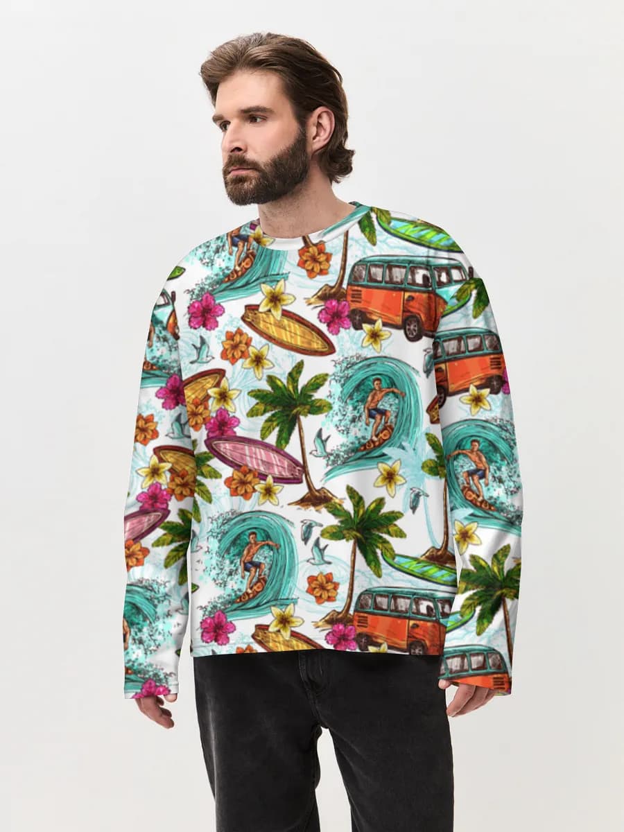 Men's oversized cotton long sleeve