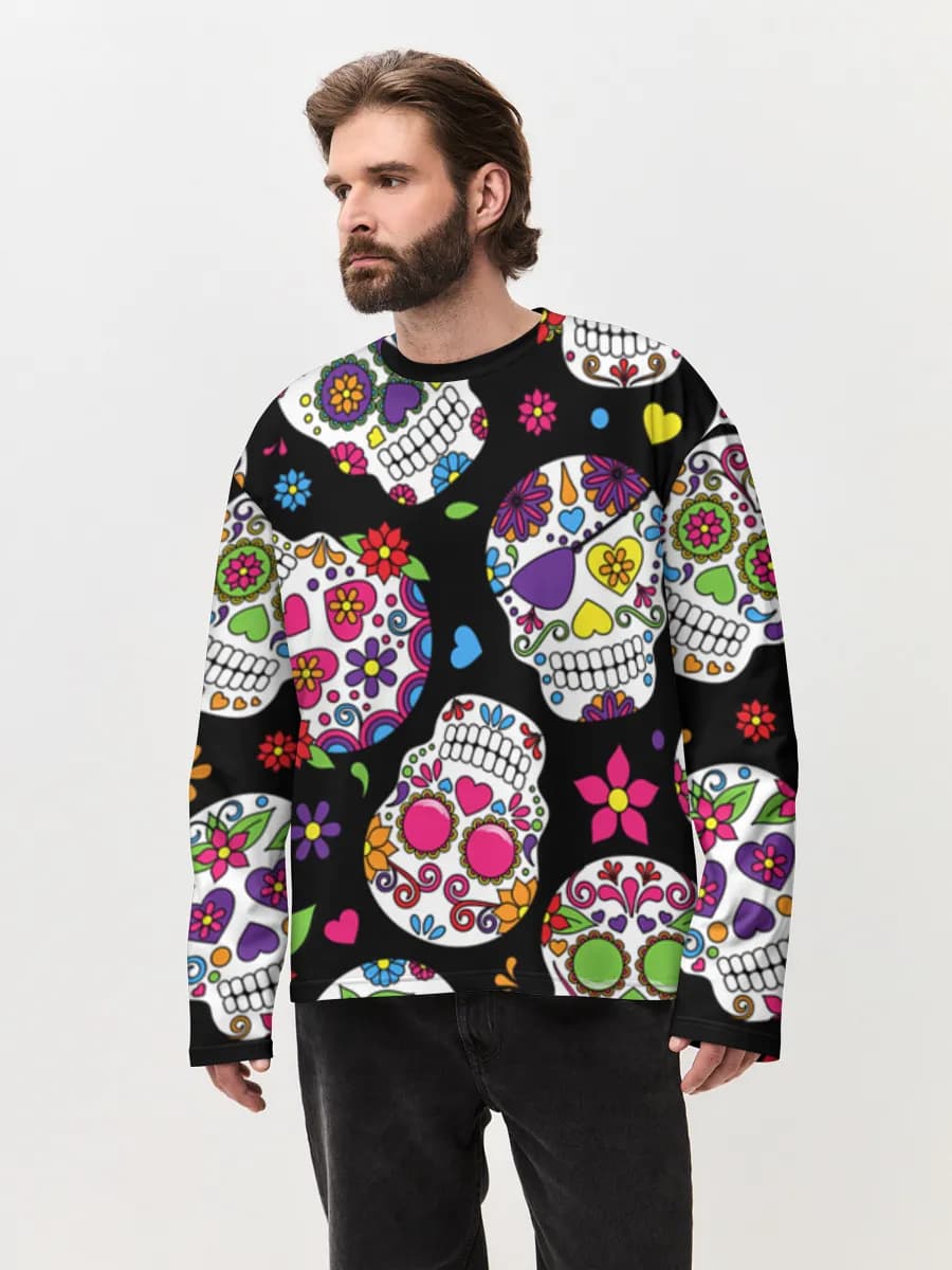 Men's oversized cotton long sleeve
